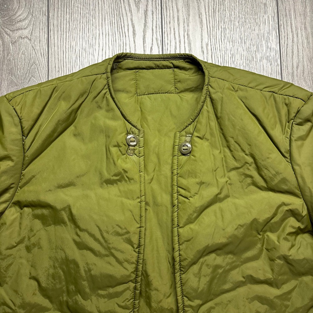 Vintage Military Issue Quilted Field Coat XL Liner Jacket Olive Green 1990s - Picture 2 of 8